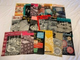 Lot of 18 Vintage 1940s 1960's Pattern Booklets-includes Doilies, Pot Holders, Handkerchief