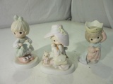 Lot of 3 Precious Moments Ceramic Figures 'To a Very Special Mom', 'Whos Gonna Fill Your Shoes'