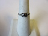 .925 Silver 1g Size 7.5 Black Stone Ring