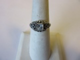 .925 Silver 2.1g Size 7 CZ Stone Ring