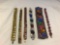 Lot of 6 Colorful Rhinestone Bracelets