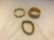 Lot of 3 Gold-Tone Bracelets