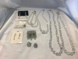 Lot of 9 Crystal Glass Beaded Jewelry