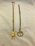 Couple's Gold-Tone Necklace Set - 