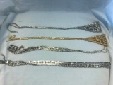 Lot of 4 Rhinestone Belts