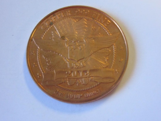 2014 .999 Copper Buffalo Coin