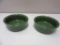 Pair of Green Bella Debby Segura Designs Stoneware Bowls