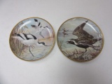 Pair of Franklin Porcelain Water Birds of the World Decorative 9