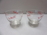 Pair of Lo-Ball Tumbler Glasses 3.25