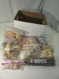 Large Lot of Crafting Supplies incl: Wooden Hearts, Wire Butterflies, Stems, Letters, Stars & Corks