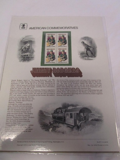 USPS American Commemoratives Jimmy Rodgers. No. 97, May 24, 1978
