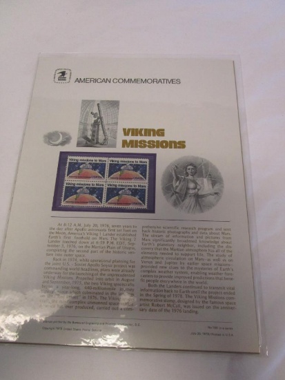 USPS American Commemoratives Viking Missions. No. 100, July 20, 1978