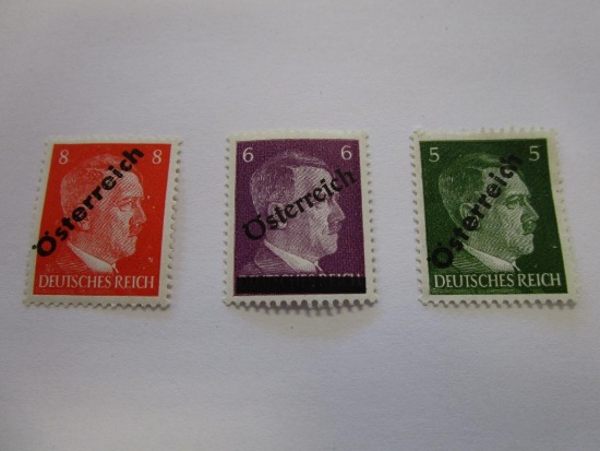 Lot of 3 1945 Germany Occupation of Austria Postage Stamps