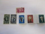 Seven historical stamps from Brazil