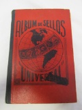 Album de Sellos Universal vintage stamp album with hundreds of historical, international stamps