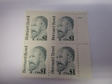 Block of Bernard Revel USA $1 stamps MNH