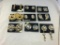 Lot of 9 Silver and Gold-Tone Costume Earrings