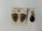 Lot of vintage costume jewelry earrings with matching costume sapphire pendant