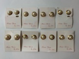 Lot of eight statement vintage costume jewelry earrings