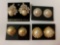 Lot of four vintage statement costume jewelry clip on earrings