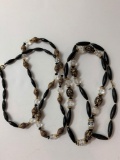 Lot of two vintage costume jewelry beaded necklaces