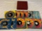 Lot of 15 Vintage RCA Victor 45 RPM Records with case