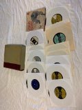 Lot of 17 Vintage Bell Record 45 RPM Records with case 1950's