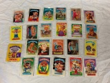 Lot of 22 Vintage Garbage Pail Kids Stickers plus 1 unopened Pack