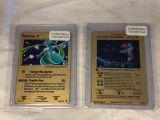 Lot of 2 POKEMON 15g Gold Cards-Mint condition