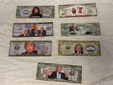 Lot of 7 DONALD TRUMP Novelty Currency