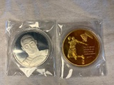 Lot of 2 KOBE BRYANT Lakers Coin Tokens-Mint condition