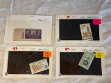 Lot of 4 Vintage Postal Stamps RARE
