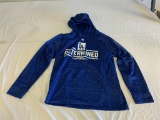 LA DODGERS Majestic postseason hoodie pullover sweater Size M 2018 Determined