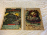 Lot of 2 Antique Sheet Music- The Storm King and The Midnight Flyer