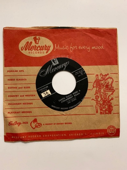 Jim Lowe ?? Prince Of Peace / Santa Claus Rides A Strawberry Roan 45 RPM 1956 Record