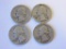 Lot of 4 .90 Silver Washington Quarters (1945,1946,1946,1947)