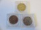 Lot of 3 Quebec Trois Pistoles Tokens with Different Tones