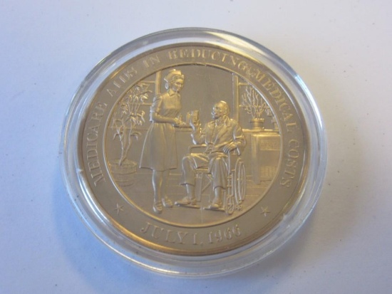 1966 Historical Coin "Medicaire Aids in Reducing Medical Costs"