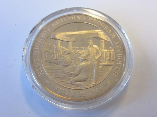 1956 Historical Coin "Huge Highway Building Program Approved"
