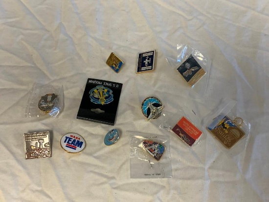 Lot of 12 NASA Space Pins NEW