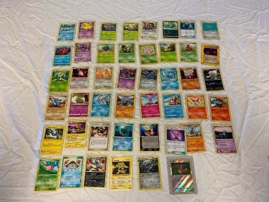 Lot of 46 Pokemon Trading Cards with 1 Holofoil Card-NM/MINT condition