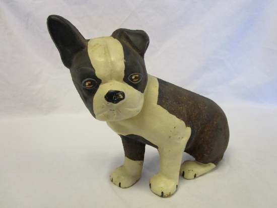 Cast iron Boston terrier door stop