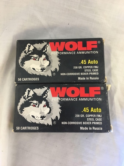 Wolf ammunition .45 auto 230 grain copper FMJ
