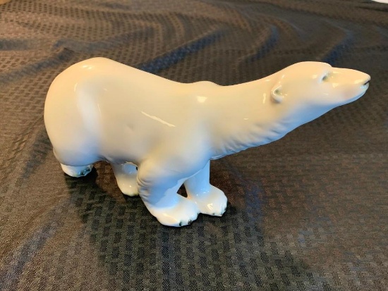 Vintage Royal Dux Porcelain POLAR BEAR Figure