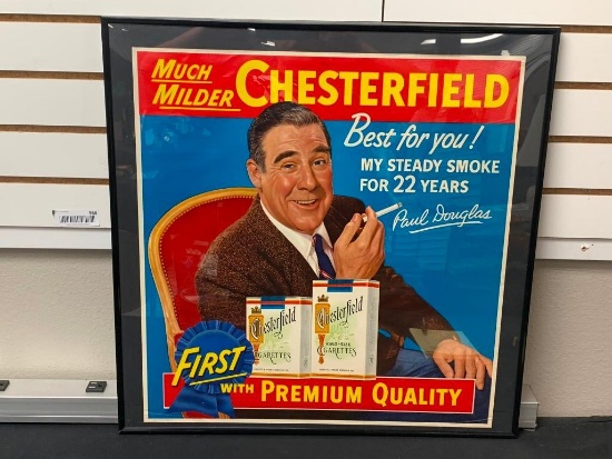 Vintage 1950s CHESTERFIELD Cigarette Poster