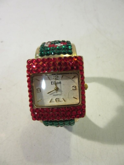 Eikon 2" Wrist Cuff Watch w/ Christmas Theme