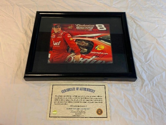 DALE EARNHARDT JR Autograph Framed NASCAR Photo COA