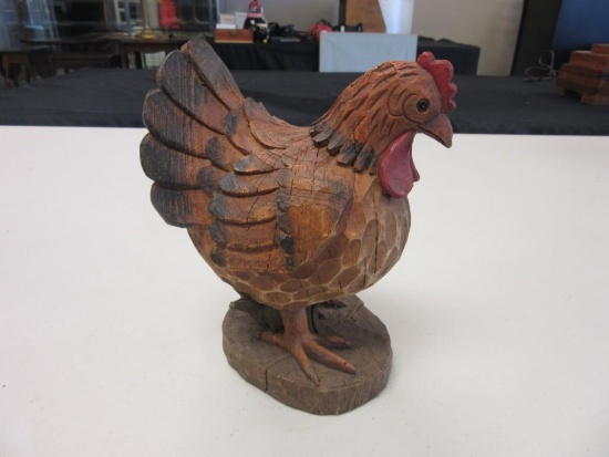 Wooden Chicken Figure