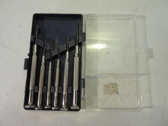 6 Small Precision Flat Heads in Small 5" Case