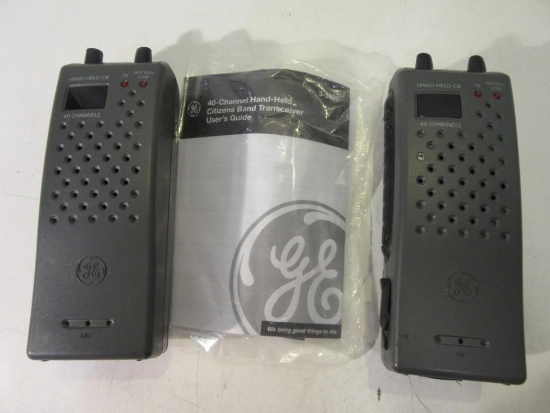 2 40-Channel Hand-Held Citizens Band Transceiver CBs